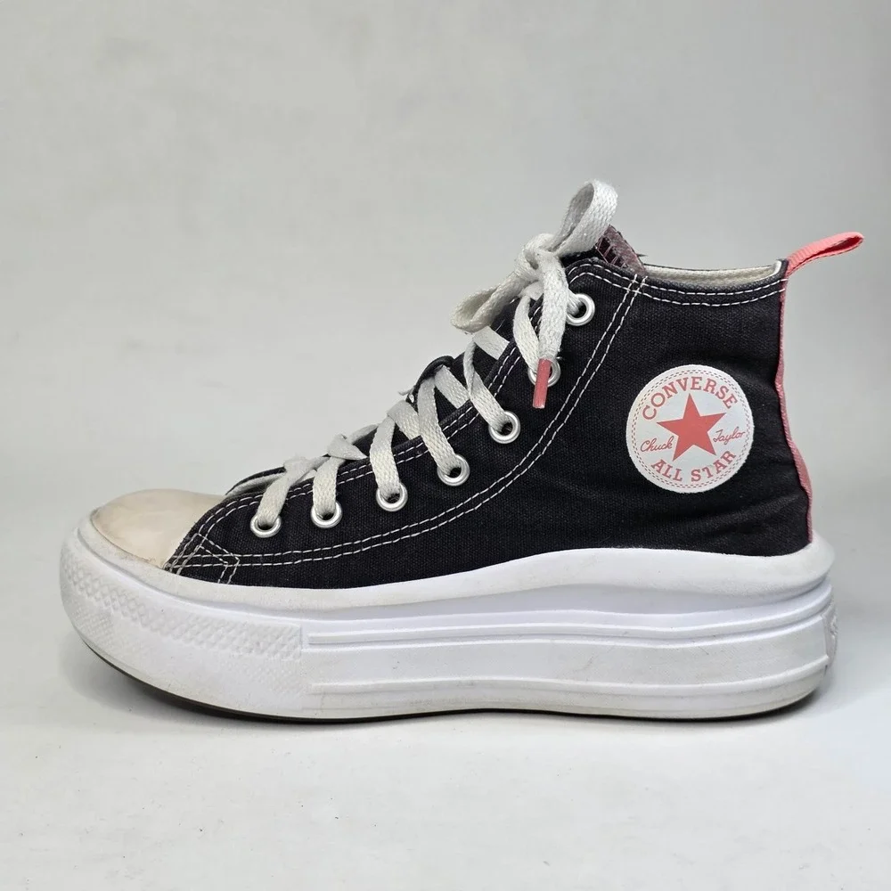 Converse Chuck Taylor All Star Move High Top Platform Black Pink 71527F Youth 3